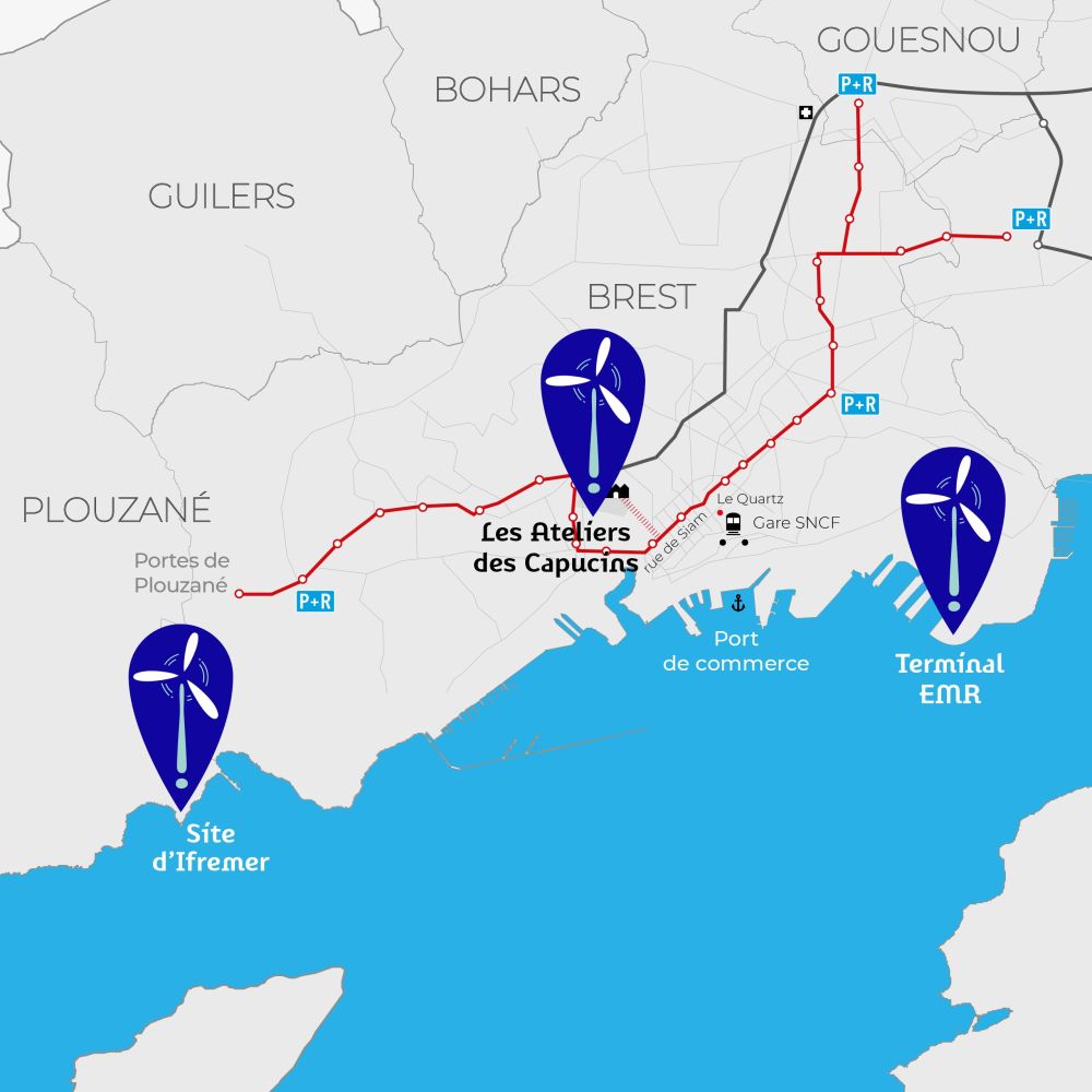 Les sites de La Mer, Quelle Energie ! à Brest Les sites de La Mer, Quelle Energie ! à Brest